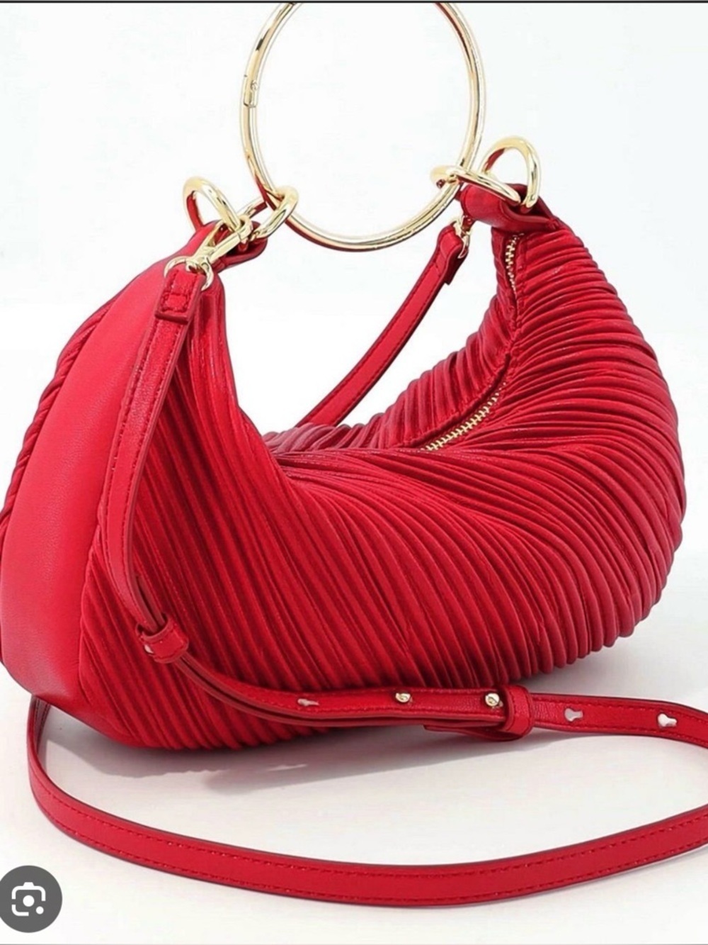 I.N.C. International Concepts Donniee Rushed Metallic Crossbody Bag